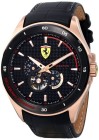 Reloj Ferrari H. Piel Negra.cj.pavo.rosa 0830108