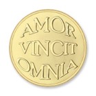 Moneda  Amor Mio Rodio Dorada MON-AMO-02-L