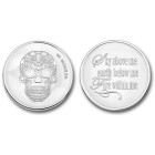 Moneda Calavera , Plateada T:l MON-SKU-01-L