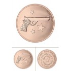 Moneda Pistola ,rodio Rosa. Grande MON-AIM-03-L