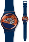 Reloj Swatch Myrtil-tech  Azul Y Naranja SUOO102