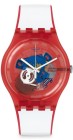 Reloj Swatch Maque. Vis.rojo Y Blanco SUOR102