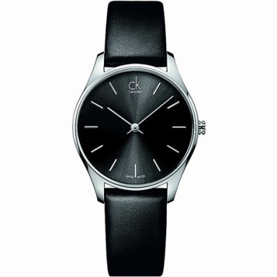 Reloj Calvin Klein M. Piel Negra. Cj. Ne K4D221C1