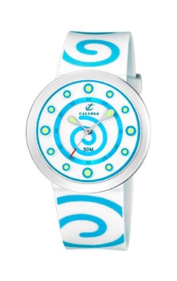 Reloj Calypso M. Blanco Circul. Azul K6051/1