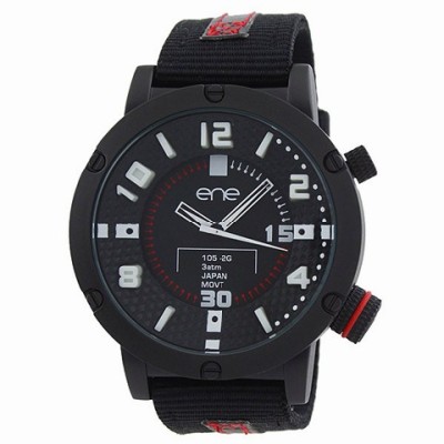 Reloj Ene-watch H.caj.negr.nylon Negro 654000101