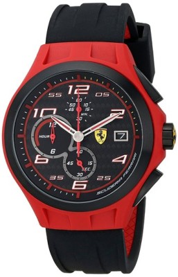 Reloj Ferrari  Crono,caj Roja.piel Negra 0830017