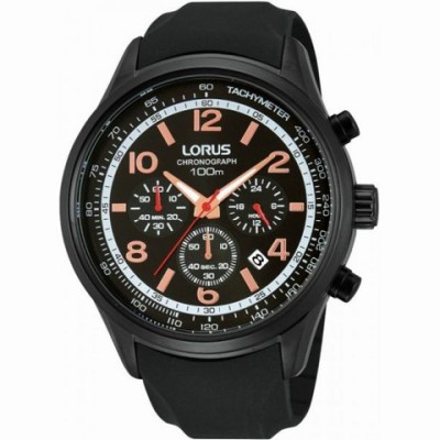 Reloj Lorus H. Crono C.caucho Negra RT315DX9