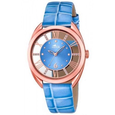 Reloj Lotus H. Caja Rosa. Piel Azul 18226/2