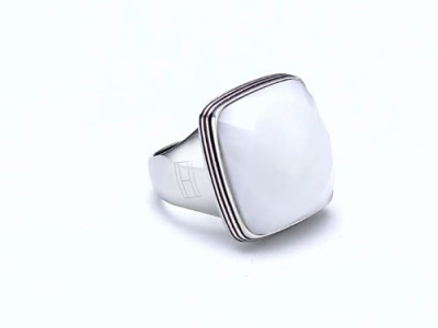 Anillo Acero.tommy.h.cocktail.blanco 2700377B-52